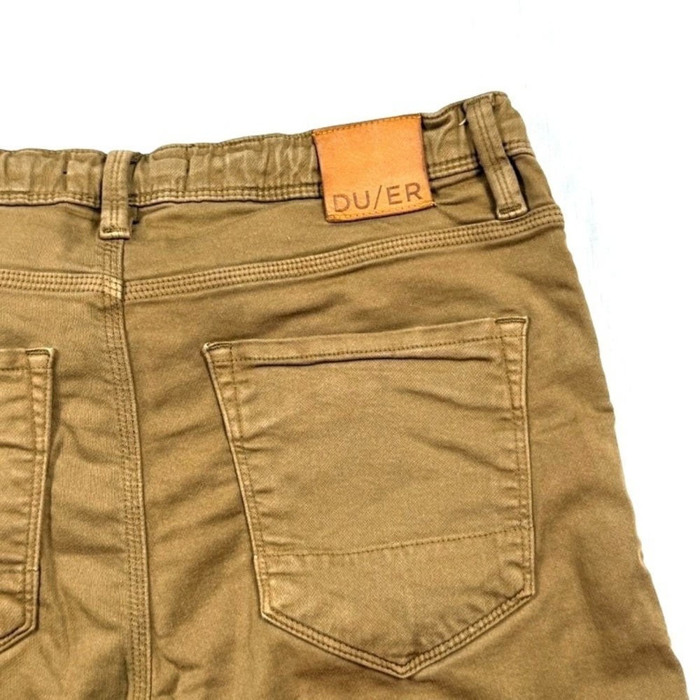 DU/ER N2X Slim Fit No Sweat Joggers Tobacco Brown Mens 32x29 Stretch Pants